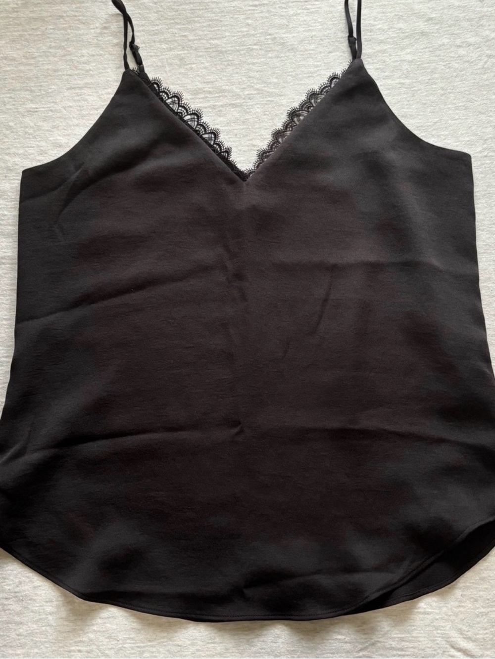 Express Black Lace-Trim V-Neck Cami